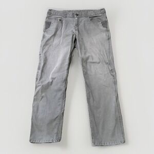 Milwaukee Carpenter Pants Mens 40x30‎ Gray Canvas Utility Flex Work Heavy Duty